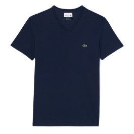 T-SHIRT SCOLLO A "V" M/M PIMA LACOSTE