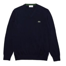 PULLOVER SCOLLO V COTONE LACOSTE