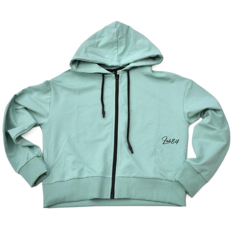 Felpa Crop Top Zip Cappuccio Lab84 Lab84 Felpe S26-CRPW7440